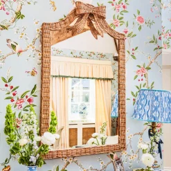 Mirrors<Mrs. Alice Celine Bow Rattan Mirror