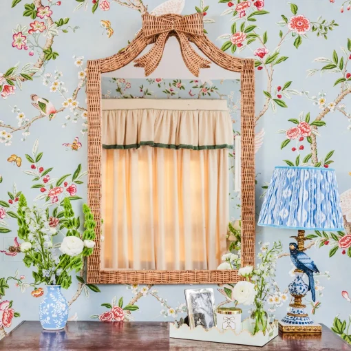 Mirrors<Mrs. Alice Celine Bow Rattan Mirror