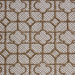 Serena Fresson Fabrics<Mrs. Alice Chestnut Brown Bamboo Trellis Fabric