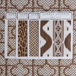 Serena Fresson Fabrics<Mrs. Alice Chestnut Brown Bamboo Trellis Fabric