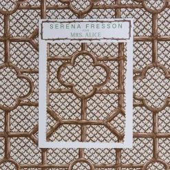 Serena Fresson Fabrics<Mrs. Alice Chestnut Brown Bamboo Trellis Fabric