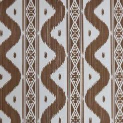 Serena Fresson Fabrics<Mrs. Alice Chestnut Brown Ikat Stripe Fabric