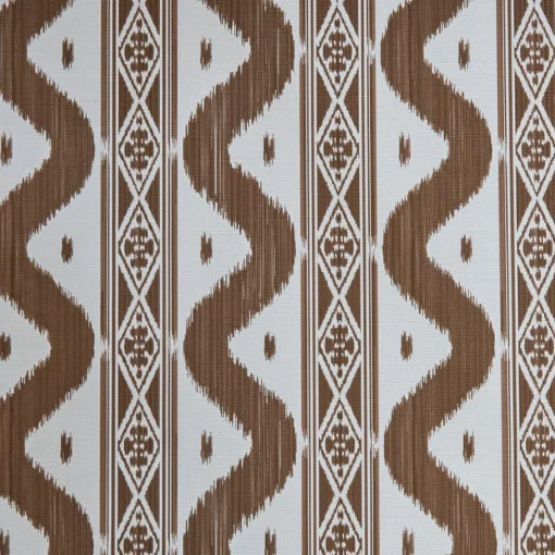 Serena Fresson Fabrics<Mrs. Alice Chestnut Brown Ikat Stripe Fabric
