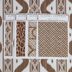 Serena Fresson Fabrics<Mrs. Alice Chestnut Brown Ikat Stripe Fabric