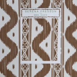 Serena Fresson Fabrics<Mrs. Alice Chestnut Brown Ikat Stripe Fabric