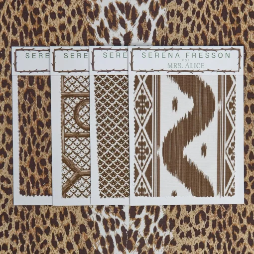 Serena Fresson Fabrics<Mrs. Alice Chestnut Brown Leopard Fabric