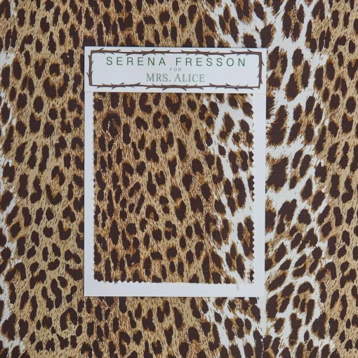 Serena Fresson Fabrics<Mrs. Alice Chestnut Brown Leopard Fabric