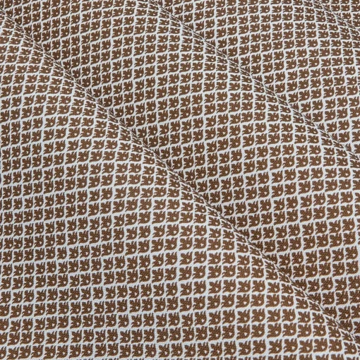 Serena Fresson Fabrics<Mrs. Alice Chestnut Brown Lotus Flower Fabric
