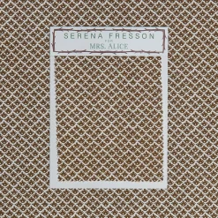Serena Fresson Fabrics<Mrs. Alice Chestnut Brown Lotus Flower Fabric
