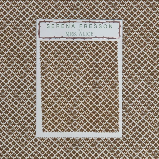 Serena Fresson Fabrics<Mrs. Alice Chestnut Brown Lotus Flower Fabric