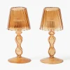 Candle Holders | Tea Light Lanterns<Mrs. Alice Chestnut Glass Lantern Tea Light Holder (Pair) - 18cm