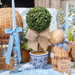 Spring Decorations | For The Homemaker<Mrs. Alice Chinoiserie Faux Potted Boxwood Tree (Pair)