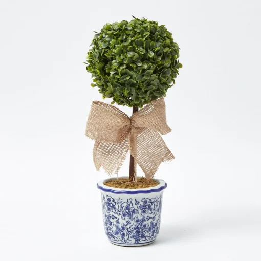 Spring Decorations | For The Homemaker<Mrs. Alice Chinoiserie Faux Potted Boxwood Tree (Pair)