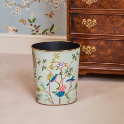 For Her | Gorgeous Green<Mrs. Alice Chinoiserie Oval Tole Waste Paper Bin