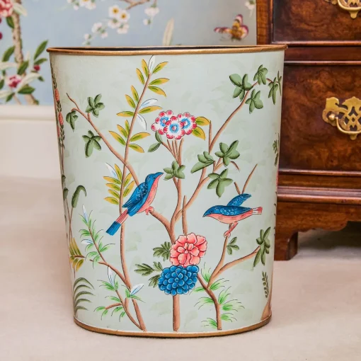 For Her | Gorgeous Green<Mrs. Alice Chinoiserie Oval Tole Waste Paper Bin