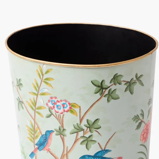 For Her | Gorgeous Green<Mrs. Alice Chinoiserie Oval Tole Waste Paper Bin