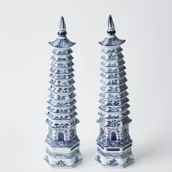 Year-round Decorations | Spring Decorations<Mrs. Alice Chinoiserie Porcelain Pagoda