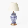 Rechargeable Table Lamps | For Her<Mrs. Alice Chinoiserie Rechargeable Lamp & Cream Shade (22cm)