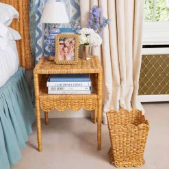 Rechargeable Table Lamps | For Her<Mrs. Alice Chinoiserie Rechargeable Lamp & Cream Shade (22cm)