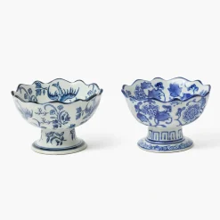 Summer Crockery | For Him<Mrs. Alice Chinoiserie Scalloped Nibble Bowls (Pair)