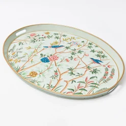 Trays | For Her<Mrs. Alice Chinoiserie Tole Oval Tray