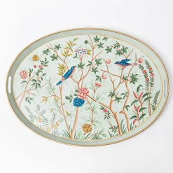 Trays | For Her<Mrs. Alice Chinoiserie Tole Oval Tray