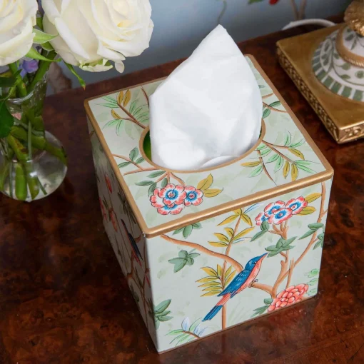 For Her | For The Homemaker<Mrs. Alice Chinoiserie Tole Tissue Box