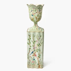 Vases | Vases & Planters<Mrs. Alice Chinoiserie Tole Urn & Pedestal