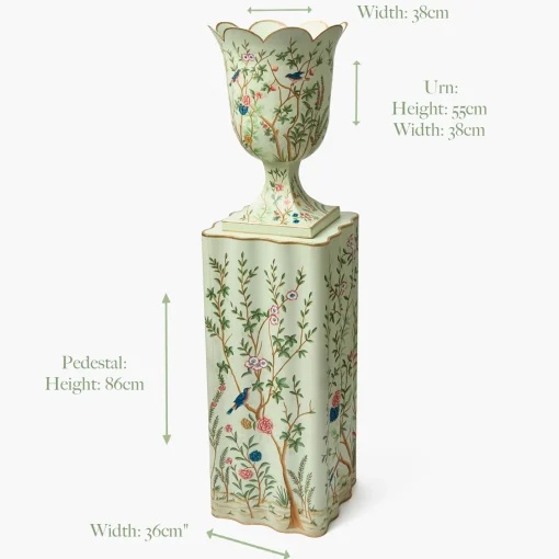 Vases | Vases & Planters<Mrs. Alice Chinoiserie Tole Urn & Pedestal