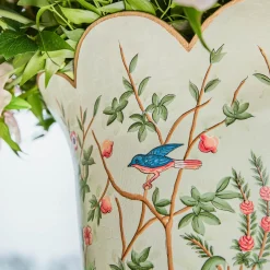 Vases | Vases & Planters<Mrs. Alice Chinoiserie Tole Urn & Pedestal