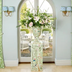 Vases | Vases & Planters<Mrs. Alice Chinoiserie Tole Urn & Pedestal