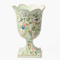 Vases | Vases & Planters<Mrs. Alice Chinoiserie Tole Urn & Pedestal