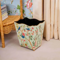 For Her | For The Homemaker<Mrs. Alice Chinoiserie Tole Waste Paper Bin