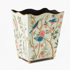 For Her | For The Homemaker<Mrs. Alice Chinoiserie Tole Waste Paper Bin