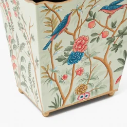 For Her | For The Homemaker<Mrs. Alice Chinoiserie Tole Waste Paper Bin