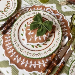 Table Linen Sets<Mrs. Alice Chocolate Bow Laurel Placemats & Napkins (Set of 4)