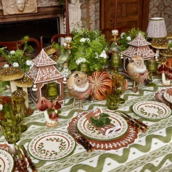 Table Linen Sets<Mrs. Alice Chocolate Bow Laurel Placemats & Napkins (Set of 4)