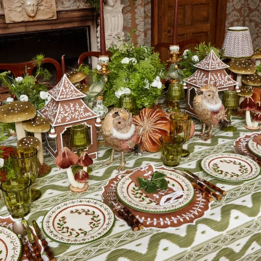 Table Linen Sets<Mrs. Alice Chocolate Bow Laurel Placemats & Napkins (Set of 4)