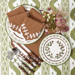 Table Linen Sets<Mrs. Alice Chocolate Bow Laurel Placemats & Napkins (Set of 4)