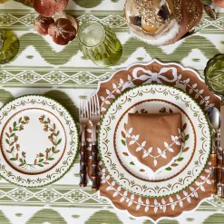 Table Linen Sets<Mrs. Alice Chocolate Bow Laurel Placemats & Napkins (Set of 4)