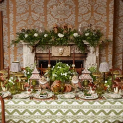 Table Linen Sets<Mrs. Alice Chocolate Bow Laurel Placemats & Napkins (Set of 4)