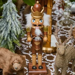 Christmas Decorations<Mrs. Alice Chocolate Brown & Gold Nutcracker (Pair)