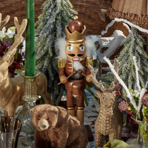 Christmas Decorations<Mrs. Alice Chocolate Brown & Gold Nutcracker (Pair)