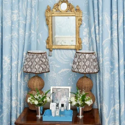 Lampshades<Mrs. Alice Chocolate Brown Ikat Lampshade (30cm)