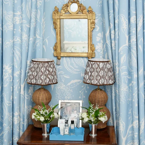 Lampshades<Mrs. Alice Chocolate Brown Ikat Lampshade (30cm)