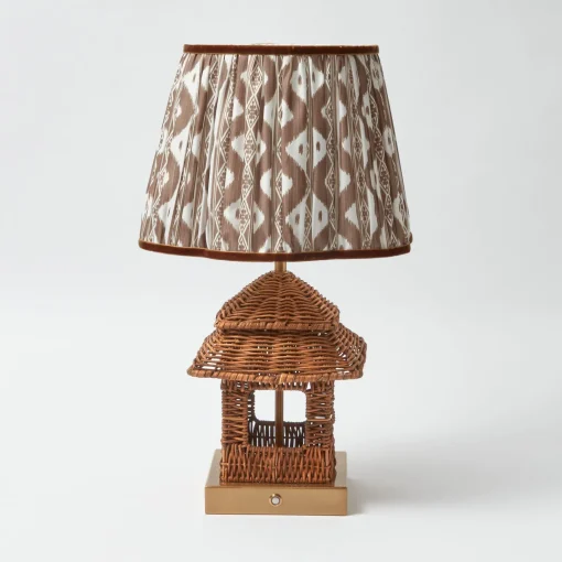 Lampshades<Mrs. Alice Chocolate Brown Ikat Lampshade (30cm)