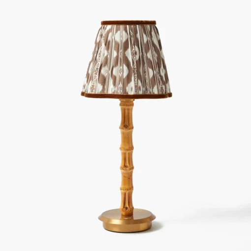 Summer Lighting | Lampshades<Mrs. Alice Chocolate Brown Ikat Lampshade (18cm)