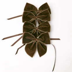 Napkin Rings & Bows | Under £50<Mrs. Alice Chocolate Brown Napkin Bows (Set of 4)