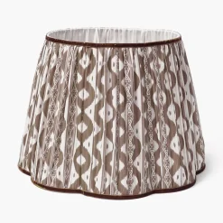 Lampshades<Mrs. Alice Chocolate Ikat Lampshade (40cm)