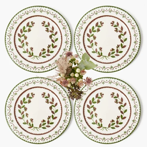 Dinner Plates | Crockery Sets<Mrs. Alice Chocolate Josephine Dinner Plates (Set of 4)